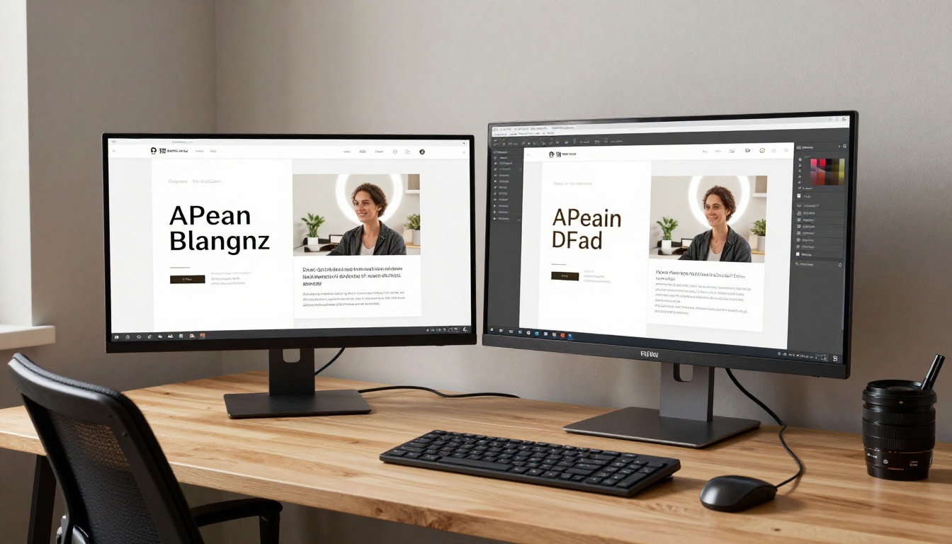 Dual monitor setup showing a perfect PDF on the left and the same document with broken fonts after conversion on the right Dual monitor setup showing a perfect PDF on the left and the same document with broken fonts after conversion on the right