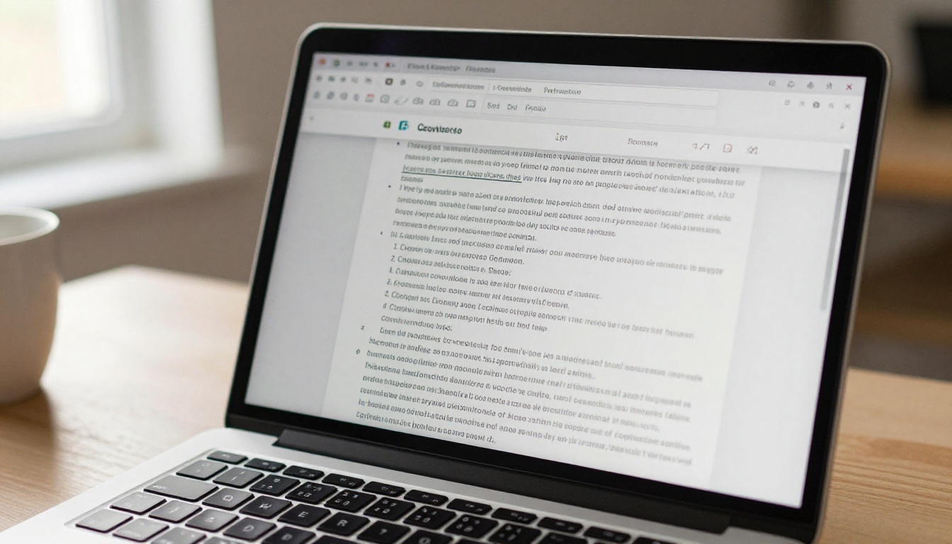 PDF file size warning on a laptop screen