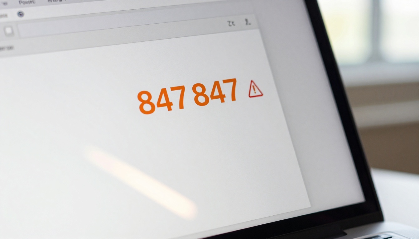 Laptop screen showing PDF file properties dialog with 847MB file size highlighted in orange warning text