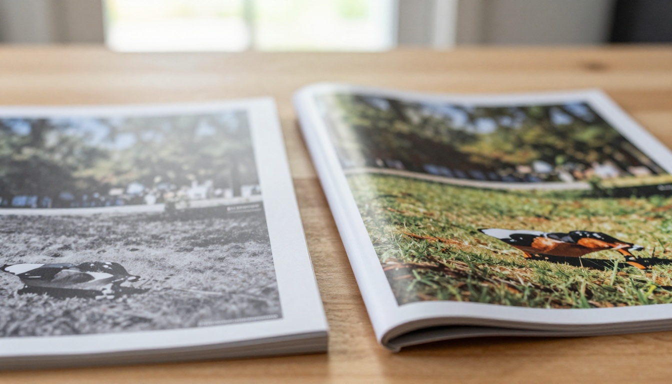 Side-by-side comparison of blurry and sharp flipbook pages