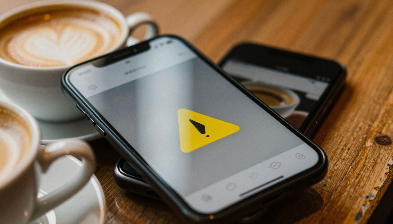 Video not playing in flipbook on a smartphone at a cafe