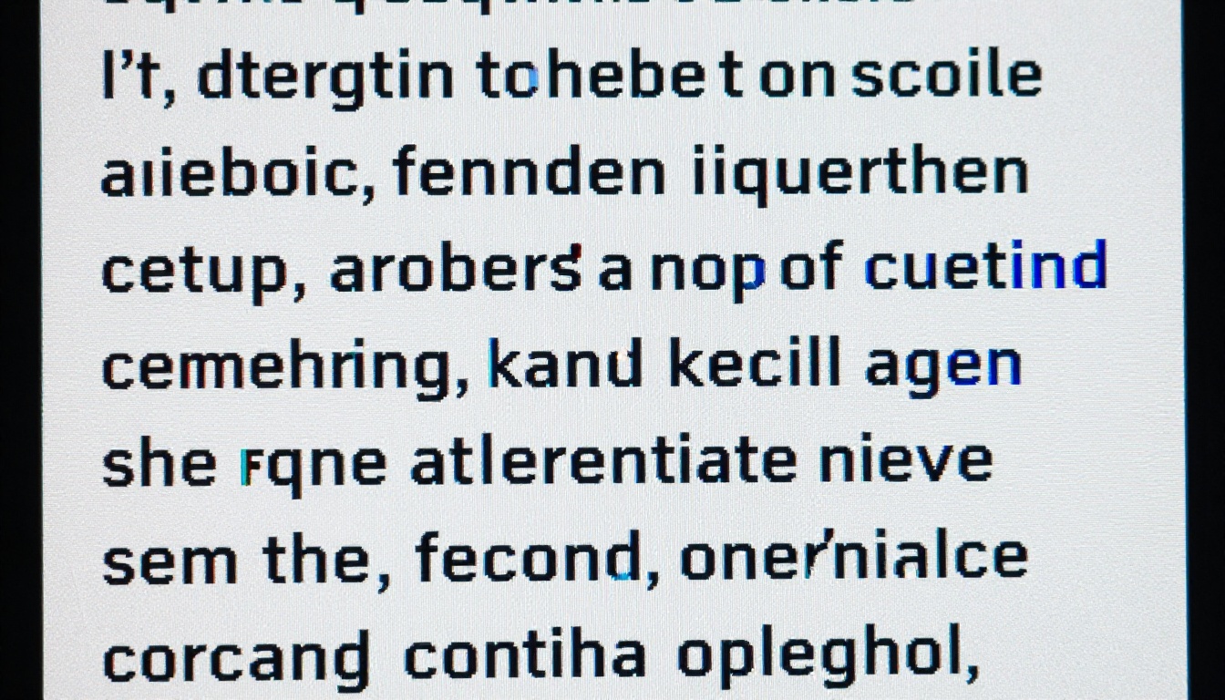 Ultra-close macro photograph of a monitor screen showing text rendered with smooth anti-aliasing, individual subpixel arrangements visible under extreme magnification Ultra-close macro photograph of a monitor screen showing text rendered with smooth anti-aliasing, individual subpixel arrangements visible under extreme magnification