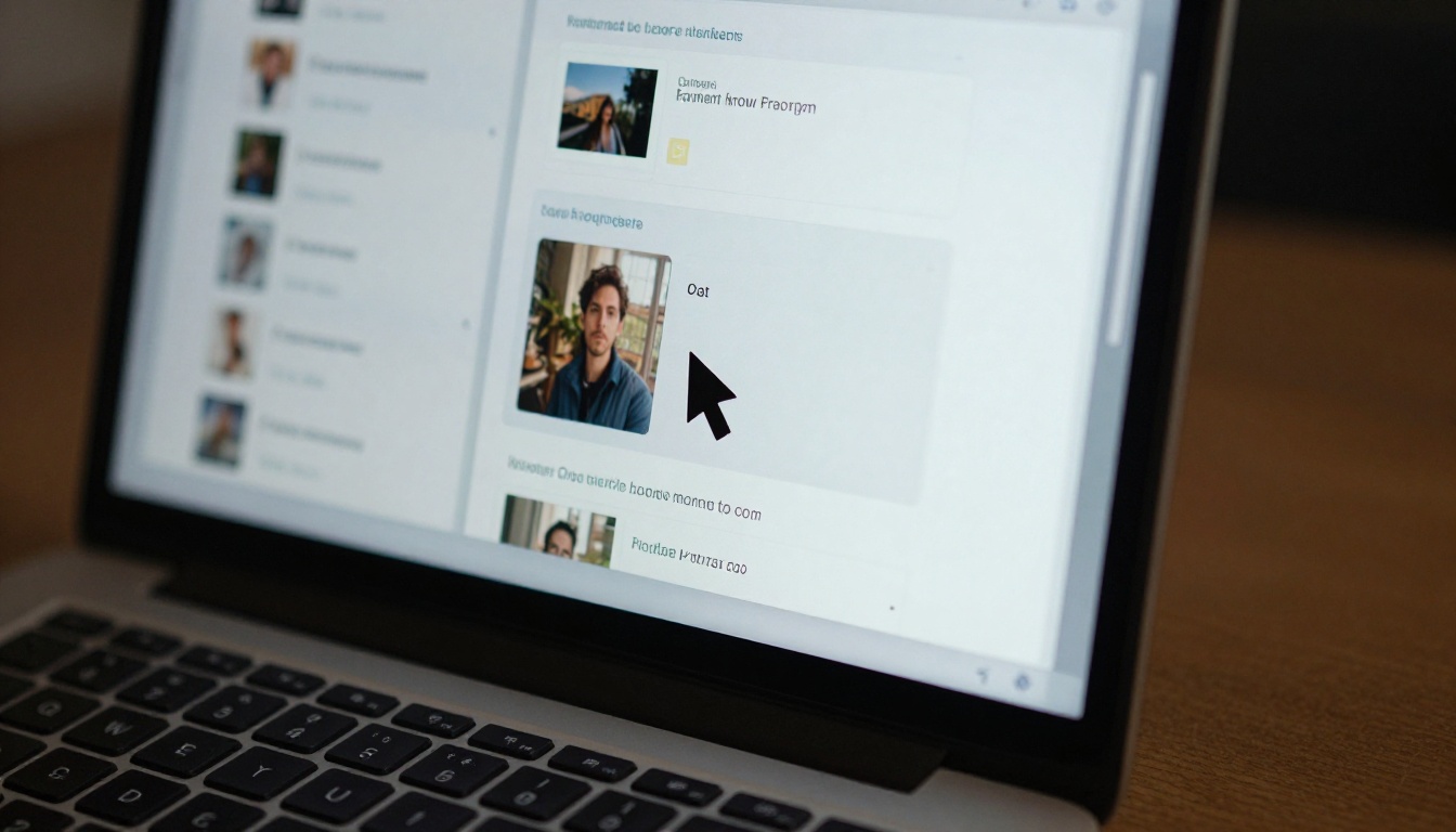 Close-up of a laptop screen showing a flipbook sharing settings panel with a thumbnail upload area and image selector