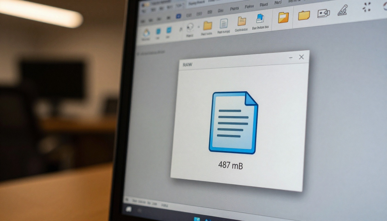 Large PDF file displayed in desktop file manager showing 487 MB file size Large PDF file displayed in desktop file manager showing 487 MB file size