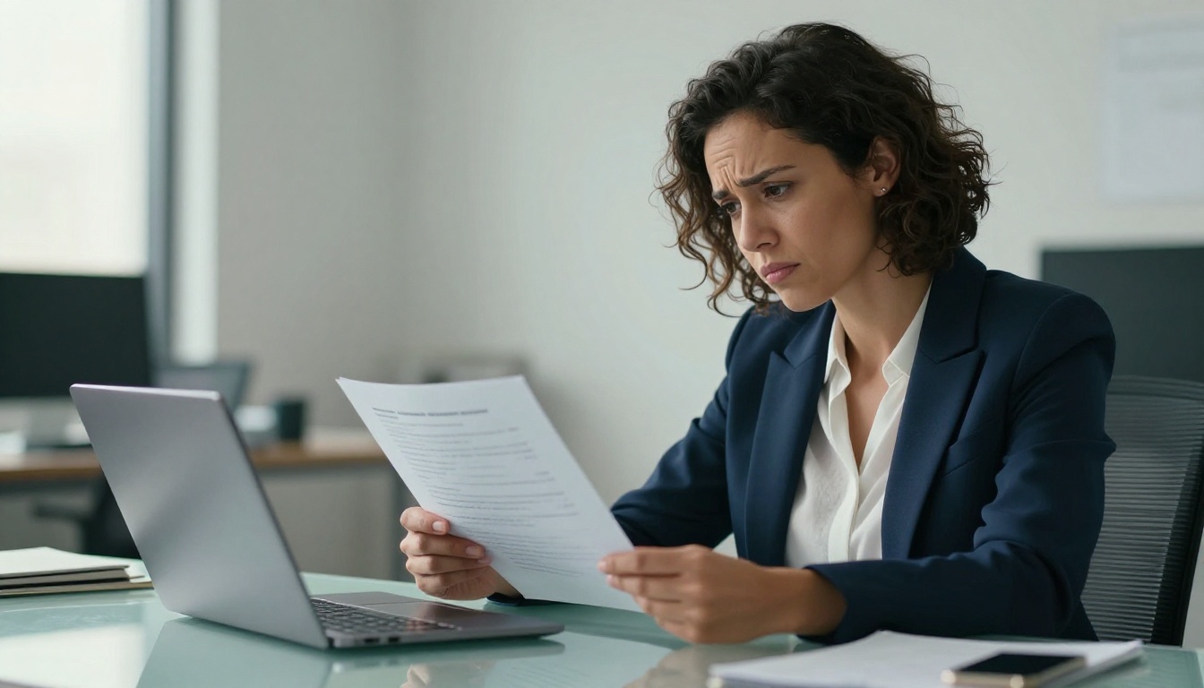 Woman comparing old flipbook version to updated document on dual monitors