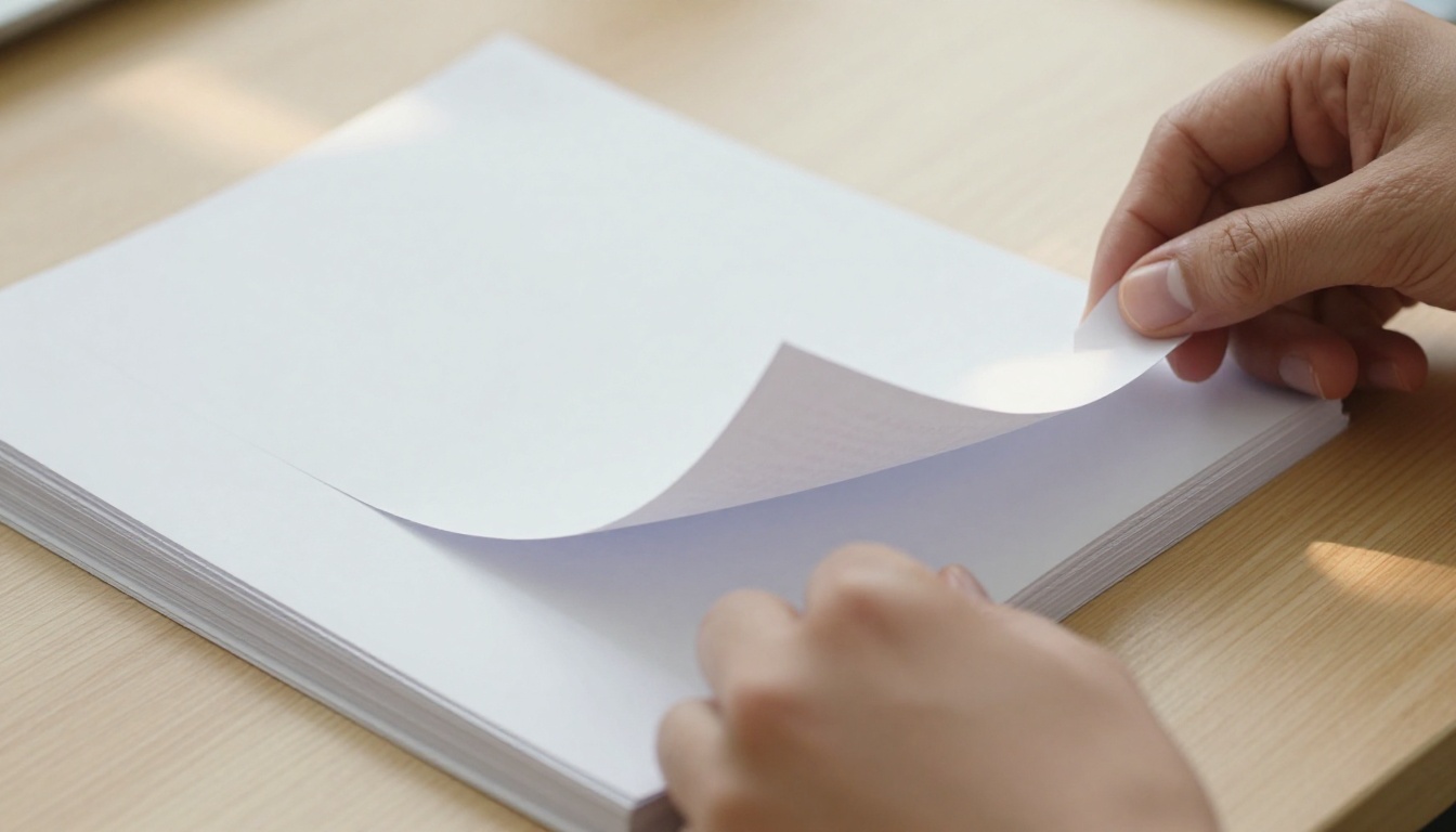 Professional hands carefully lifting a single page from a document stack, showing the concept of surgical page replacement Professional hands carefully lifting a single page from a document stack, showing the concept of surgical page replacement