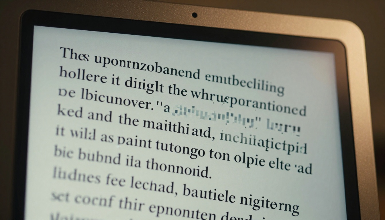 Blurry vs sharp document quality comparison on monitor screen