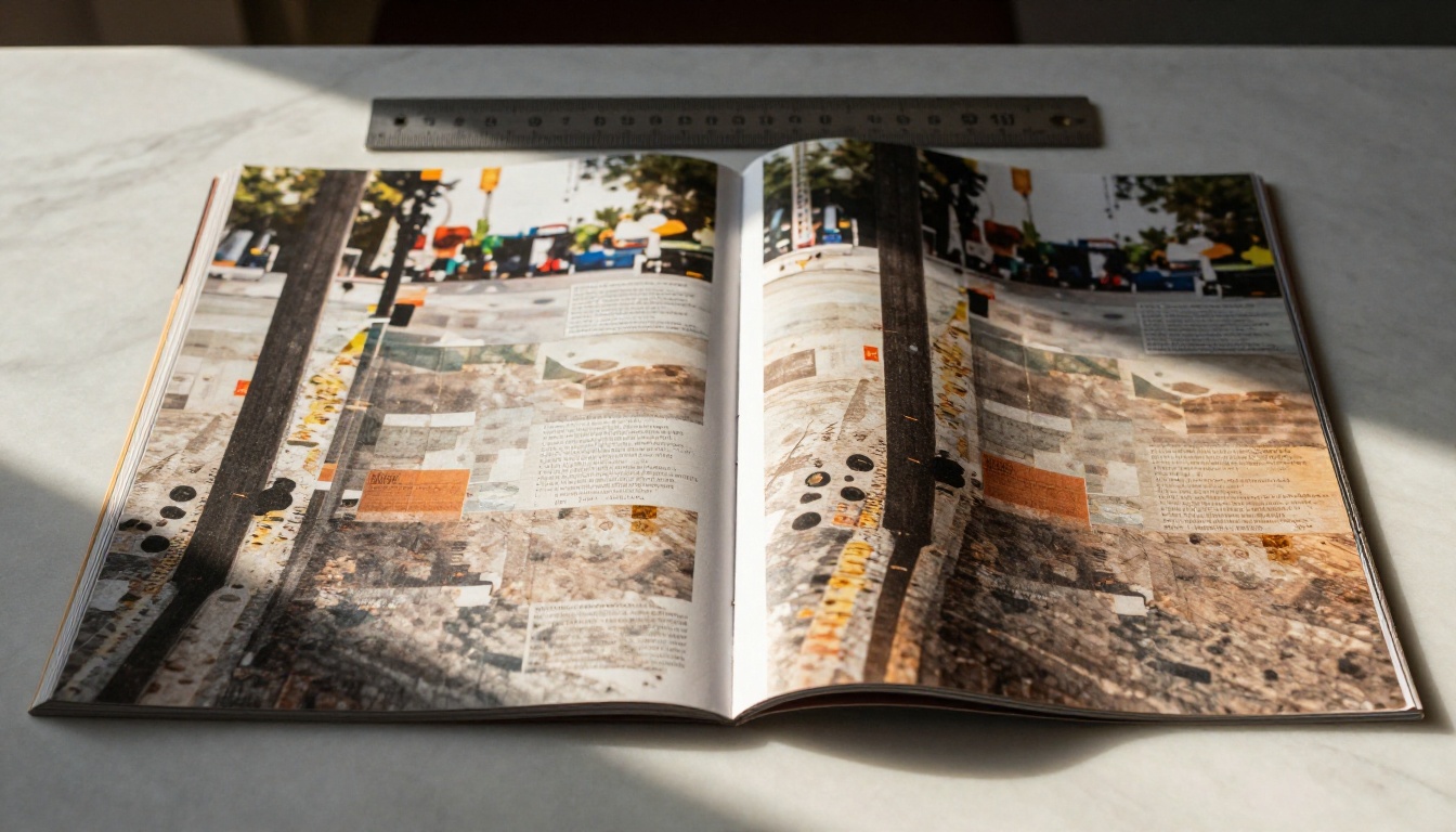 Side-by-side comparison of low versus high DPI printed magazine pages