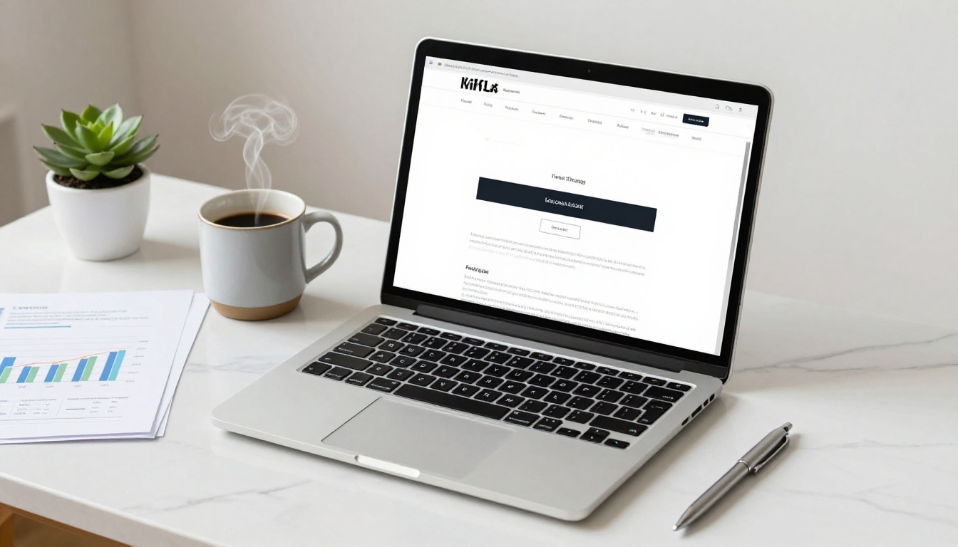 Digital flipbook embedded in website displayed on laptop