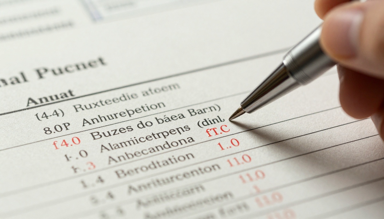 Annual budget spreadsheet with pen marking figures Annual budget spreadsheet with pen marking figures