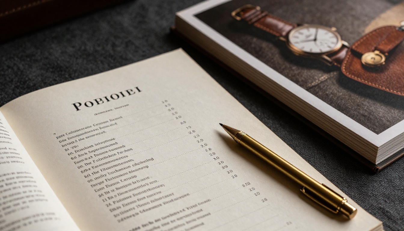 Printed price list beside a luxury product catalog page on charcoal linen surface, dramatic lighting Printed price list beside a luxury product catalog page on charcoal linen surface, dramatic lighting