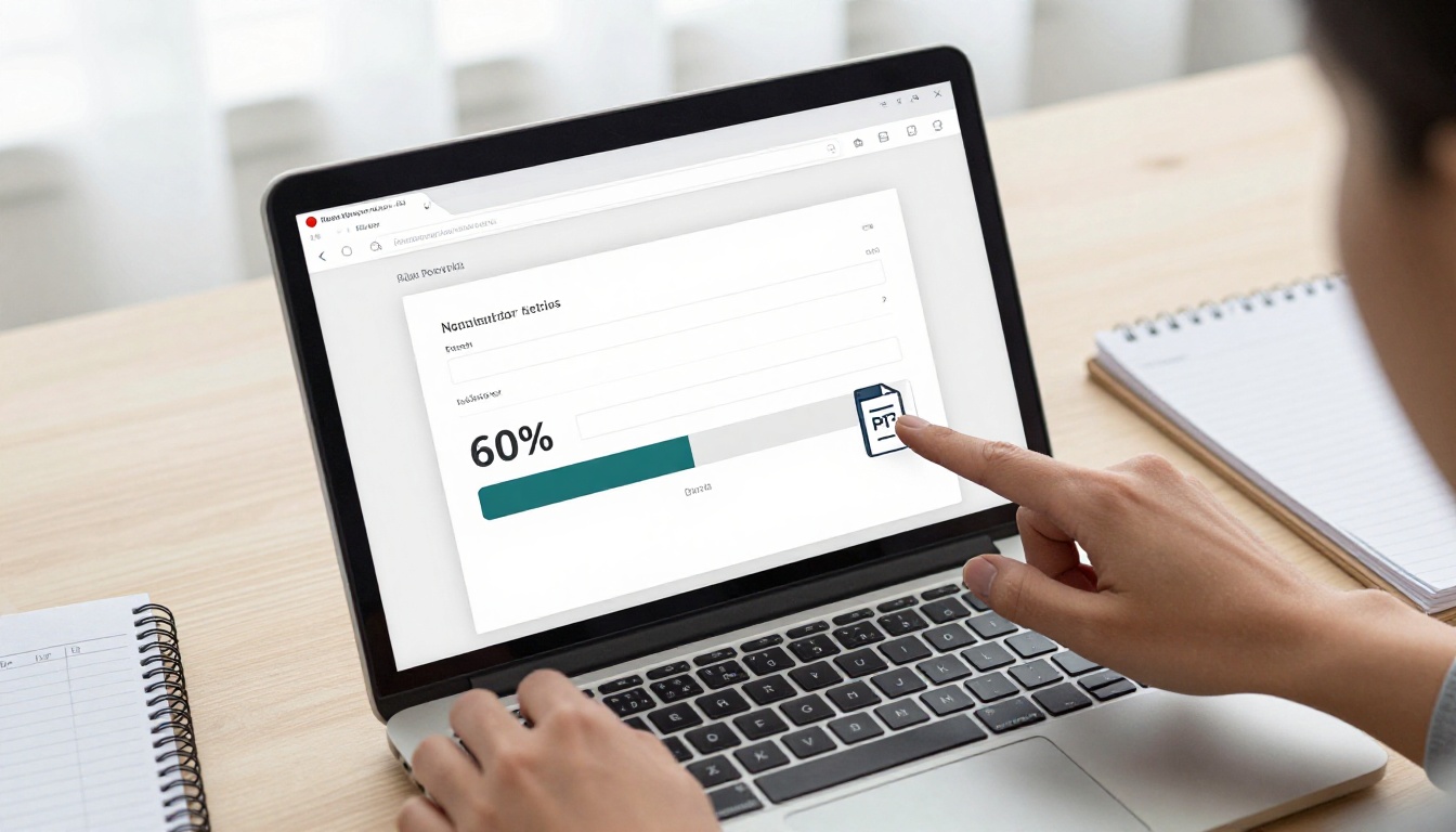 Hands uploading a PDF newsletter to a digital platform