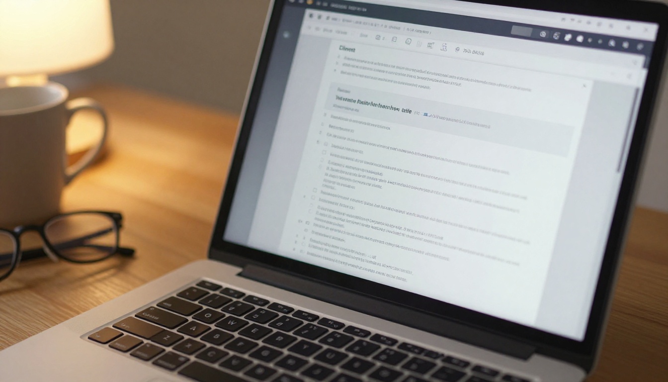 Laptop screen showing a digital flipbook with page-turn effect