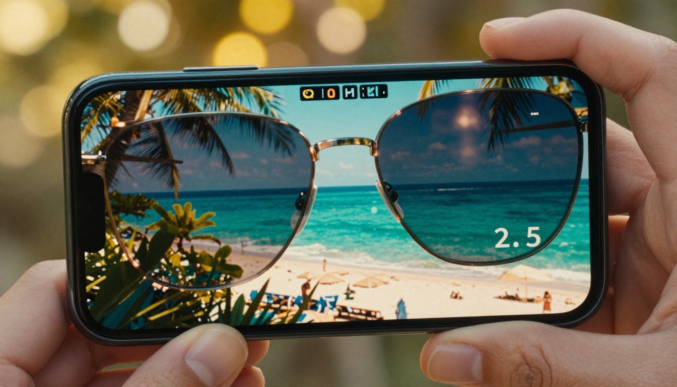 Close-up of a smartphone screen showing a digital flipbook spread with a teal-to-indigo gradient and crisp typography