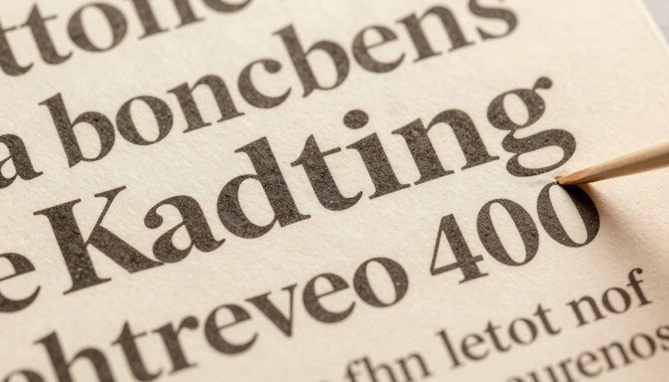 Close-up of bold serif typography on magazine cover showing detailed letterform texture Close-up of bold serif typography on magazine cover showing detailed letterform texture