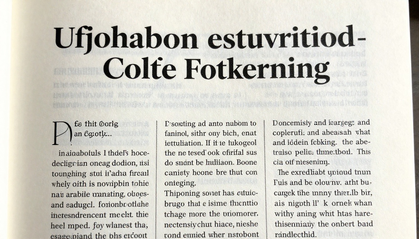 Close-up of a printed three-column document page showing clear typographic hierarchy with bold headers and body copy columns under natural window light Close-up of a printed three-column document page showing clear typographic hierarchy with bold headers and body copy columns under natural window light