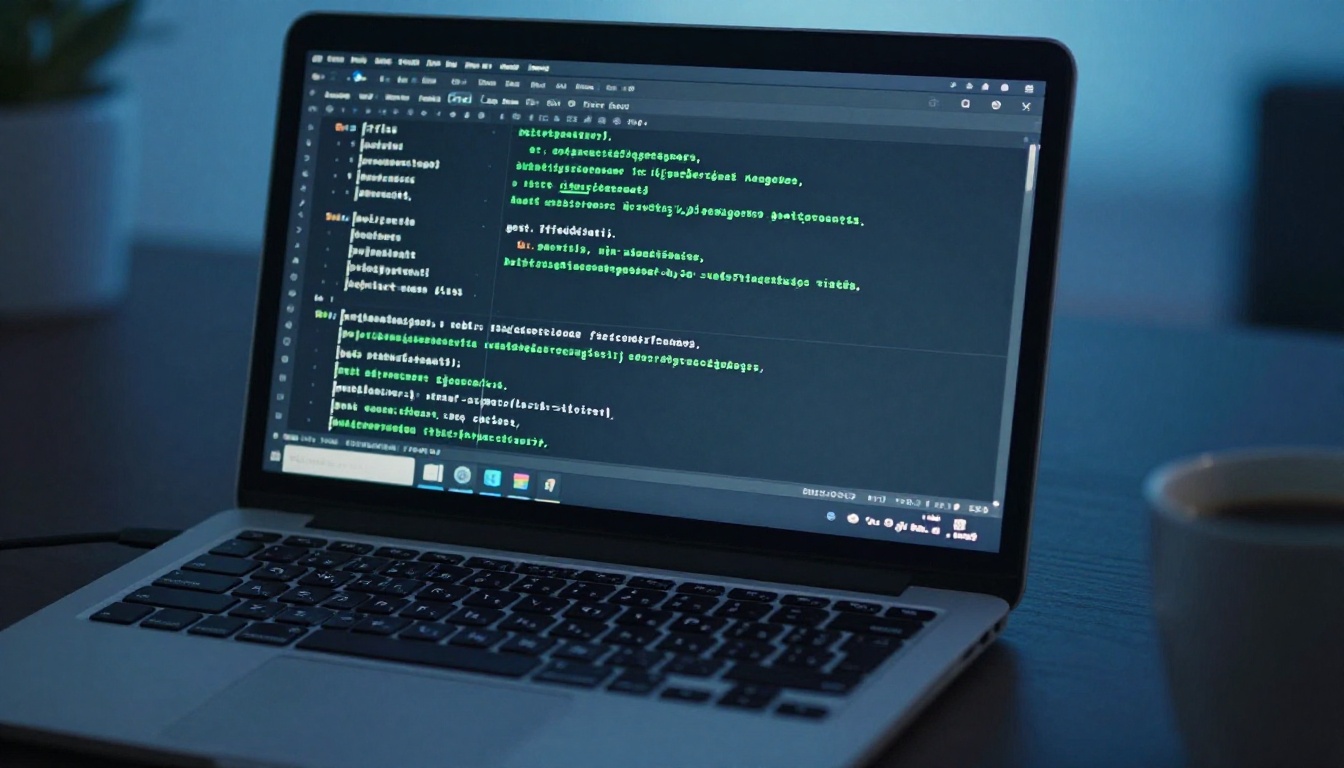 AI-generated script forming in real-time on a dark editor interface
