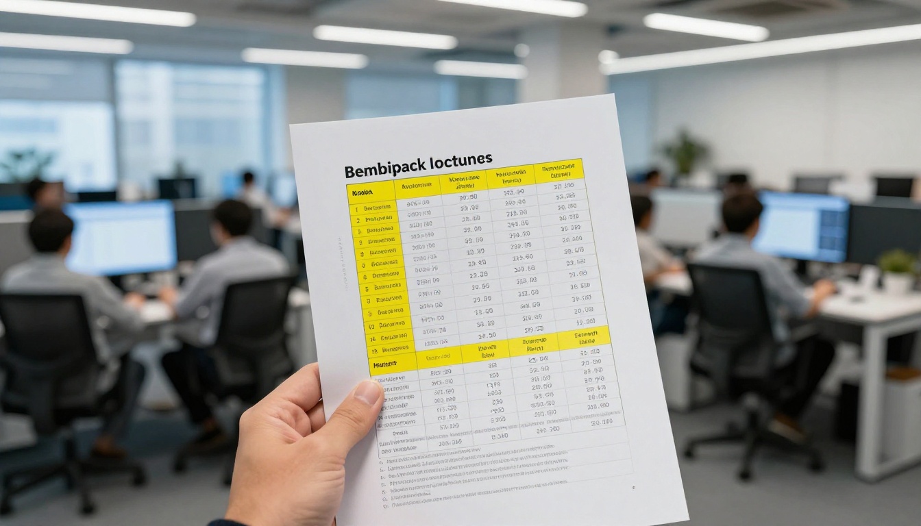 Developer hand holding a printed benchmark report with highlighted scores in a modern office Developer hand holding a printed benchmark report with highlighted scores in a modern office