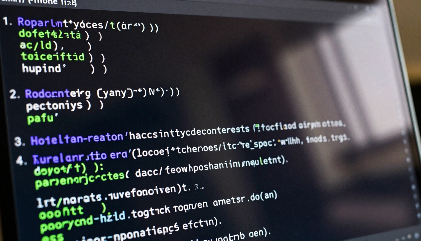 Close-up macro shot of a laptop screen showing Python code with syntax highlighting Close-up macro shot of a laptop screen showing Python code with syntax highlighting