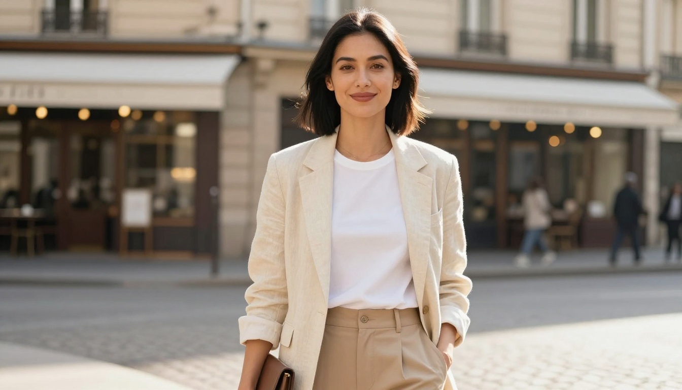 Fashion blogger on Paris street