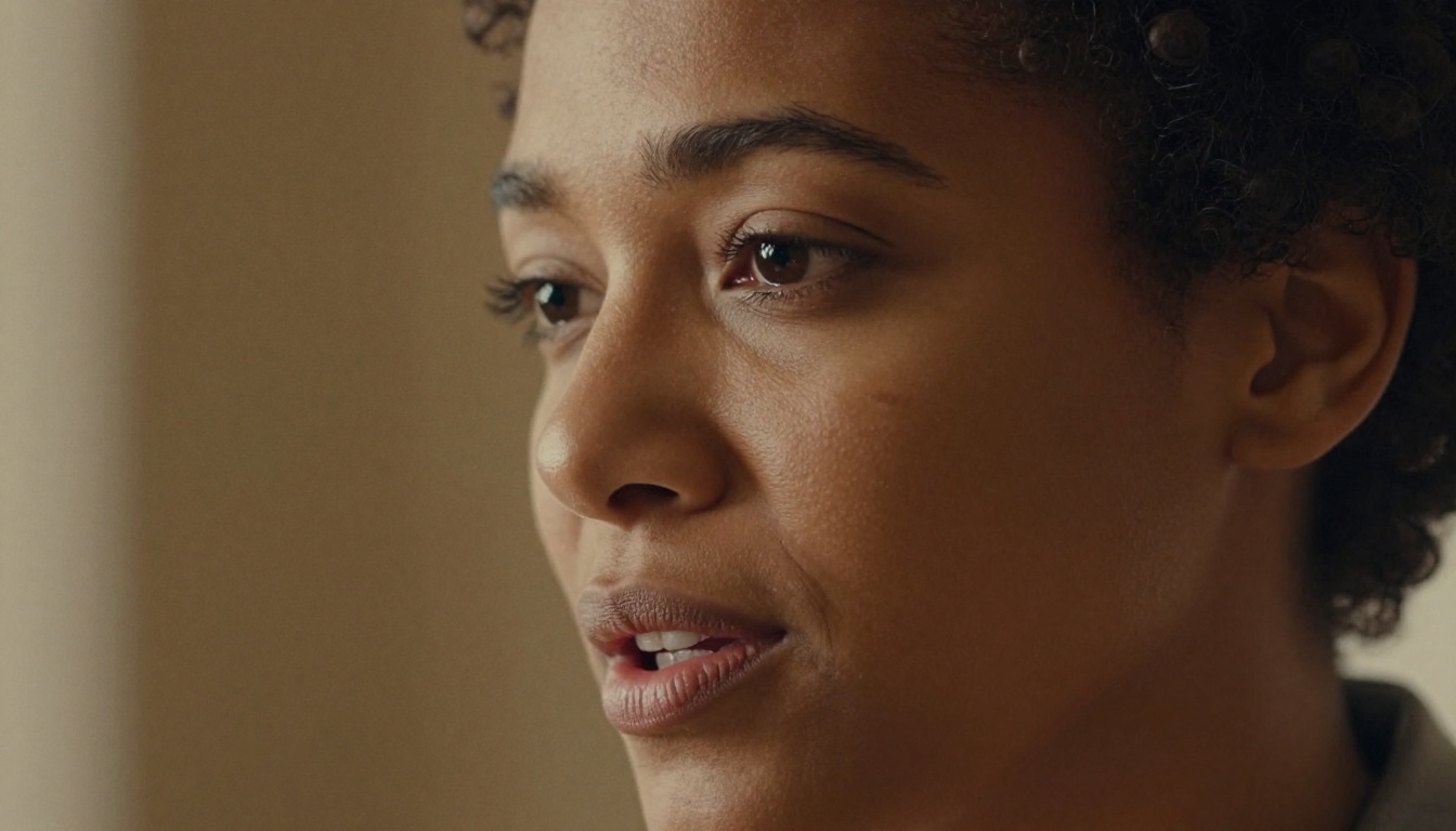 Woman creator speaking directly to camera
