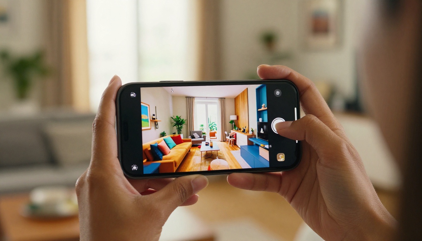 Smartphone showing vertical video playing