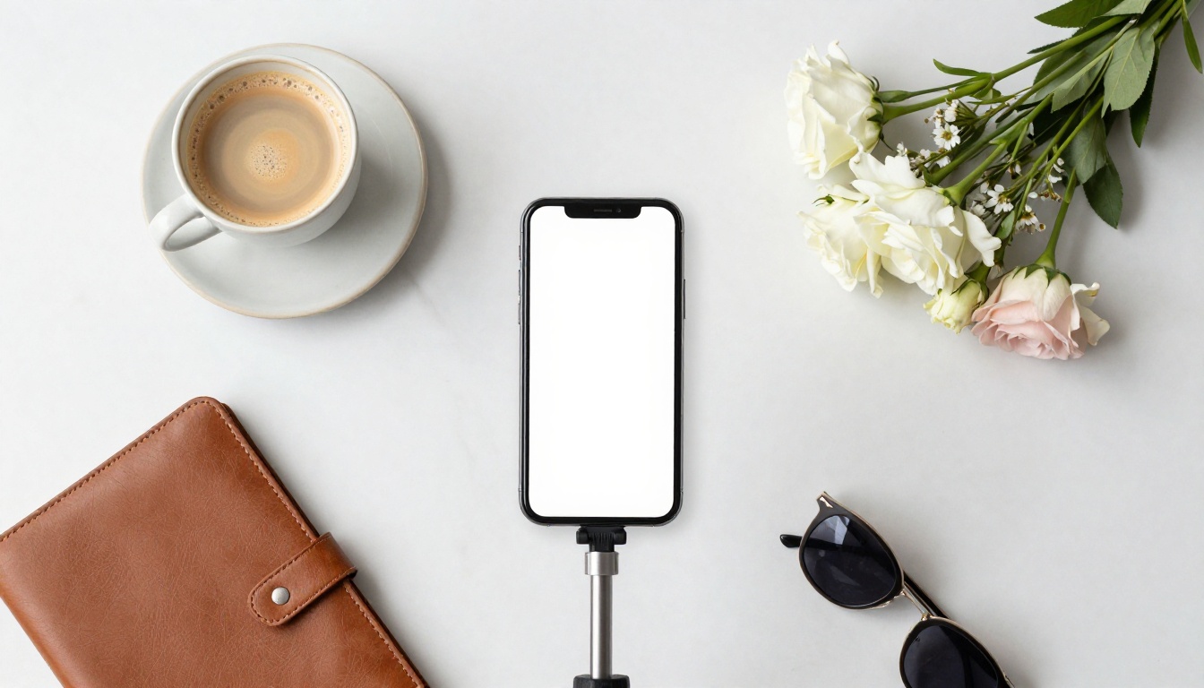 Product photography flat-lay setup for Instagram Reels Product photography flat-lay setup for Instagram Reels
