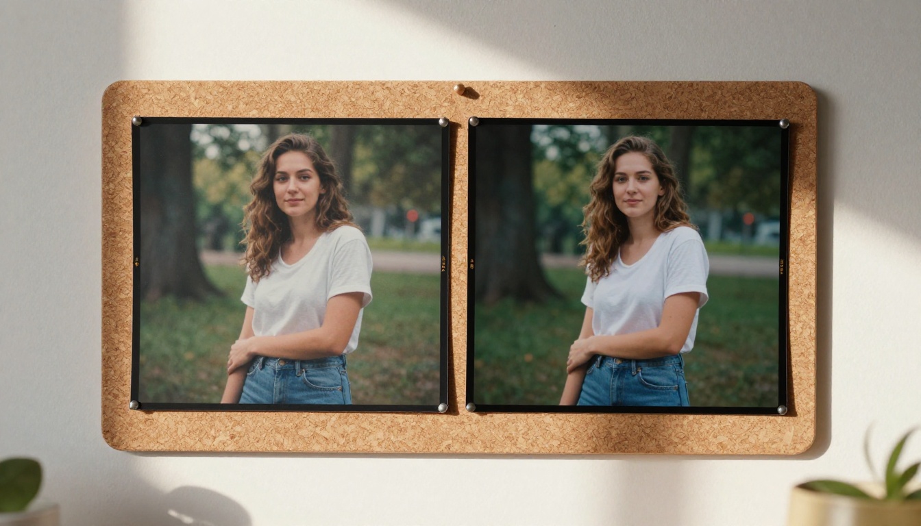 AI video quality comparison results on a corkboard
