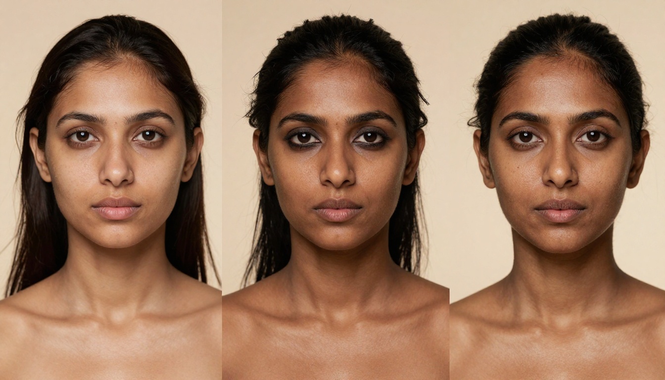 Diverse portrait study showing accurate melanin and skin tone rendering across different ethnicities in studio lighting