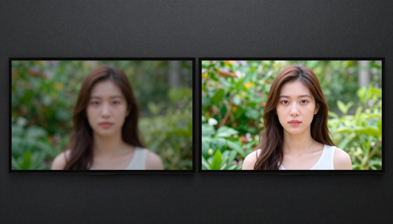 Quality comparison between poor and high-quality AI video source outputs, side by side Quality comparison between poor and high-quality AI video source outputs, side by side