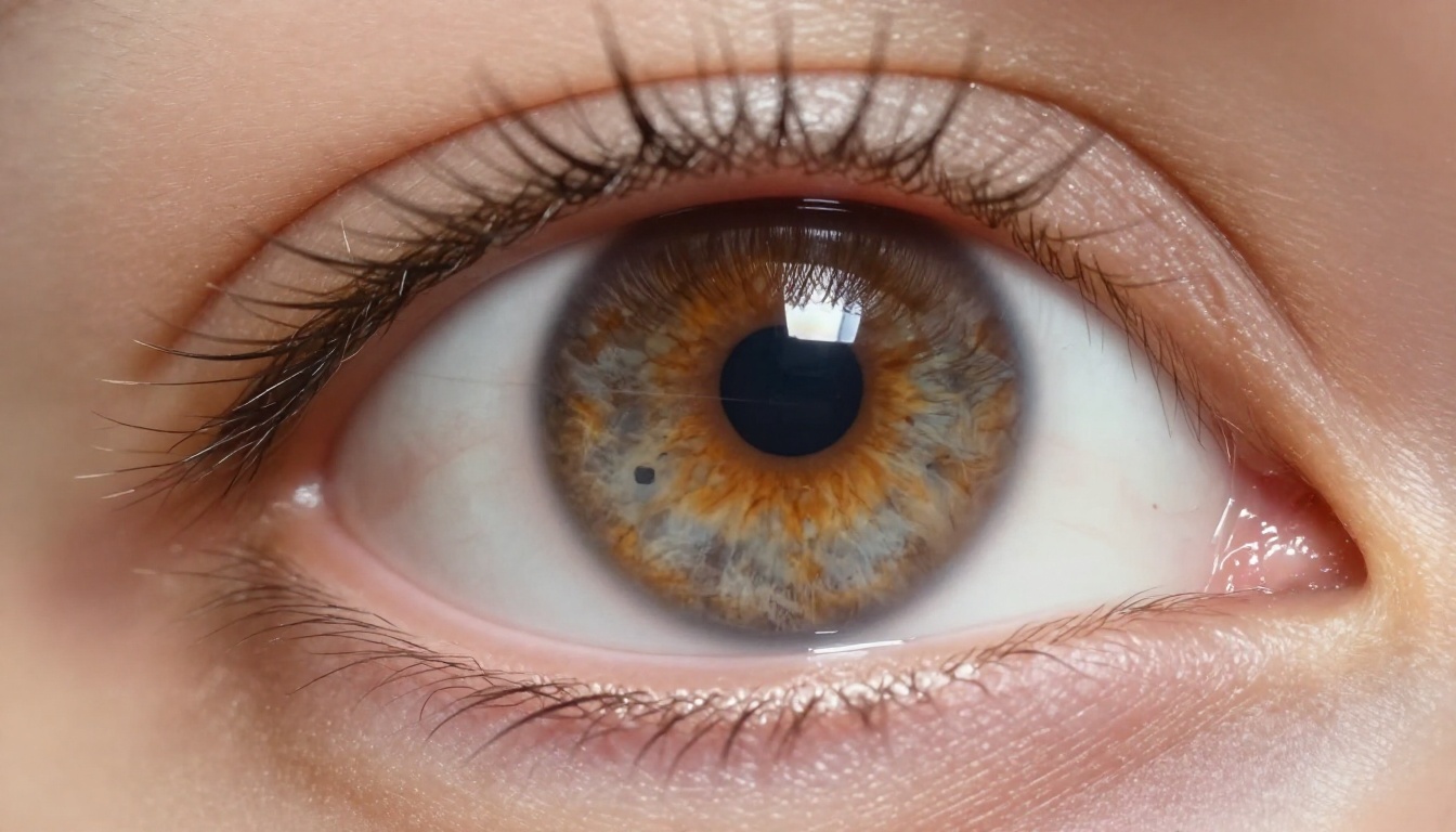 Extreme macro close-up of a human eye with cityscape reflected in the cornea Extreme macro close-up of a human eye with cityscape reflected in the cornea