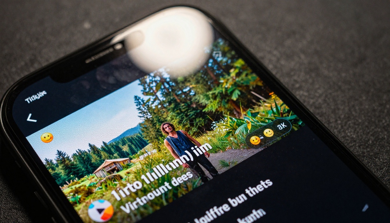 Viral YouTube Shorts macro close-up of screen with one million views counter