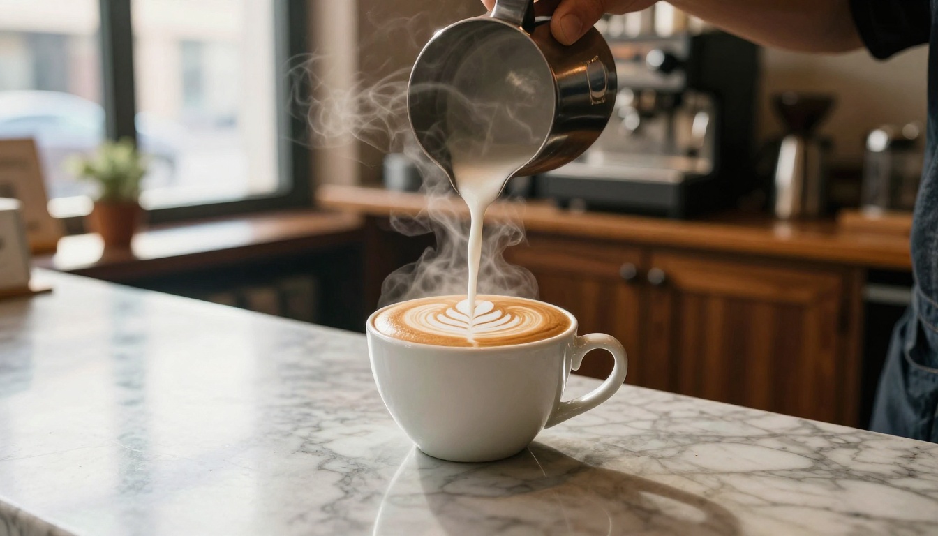 Barista latte art commercial video Barista latte art commercial video