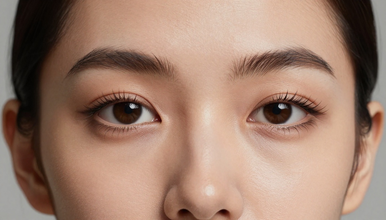 Close-up beauty portrait with natural skin texture detail Close-up beauty portrait with natural skin texture detail