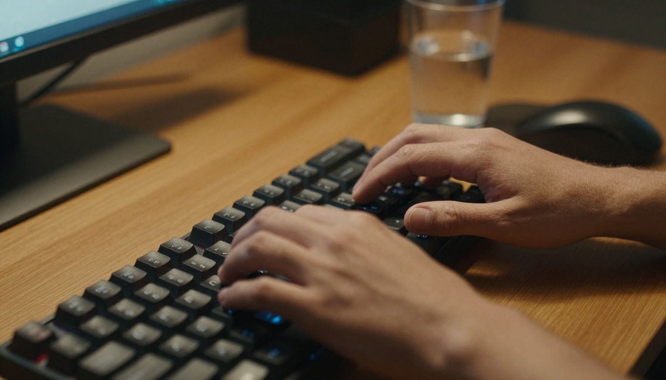 Developer working at keyboard illustrating the iterative prompt workflow that fast AI image generation enables