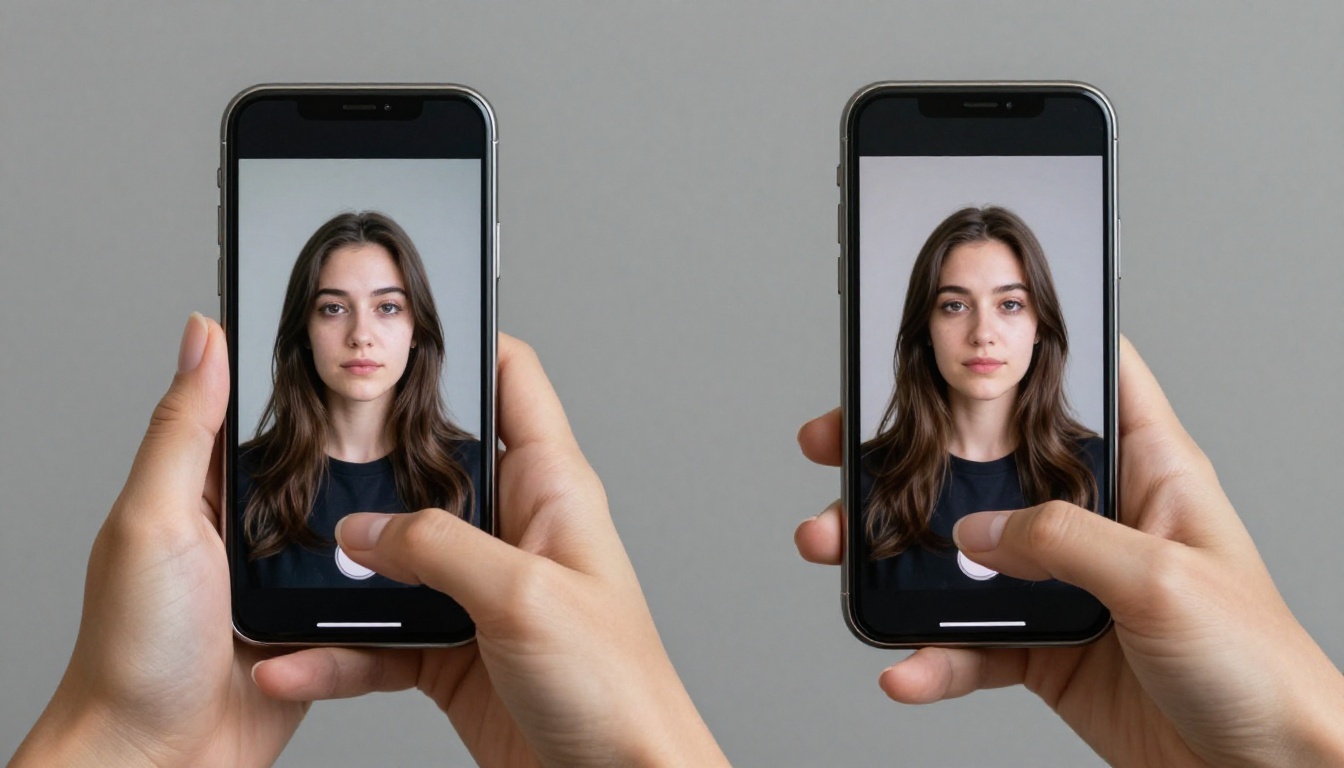 Two smartphones held side by side comparing AI-generated video previews with different quality levels