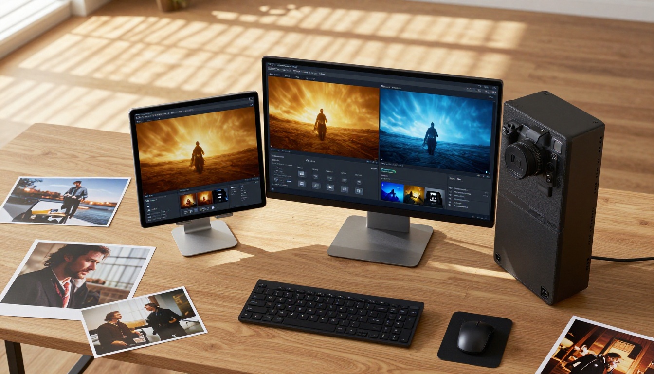 AI workspace with dual video generation interfaces