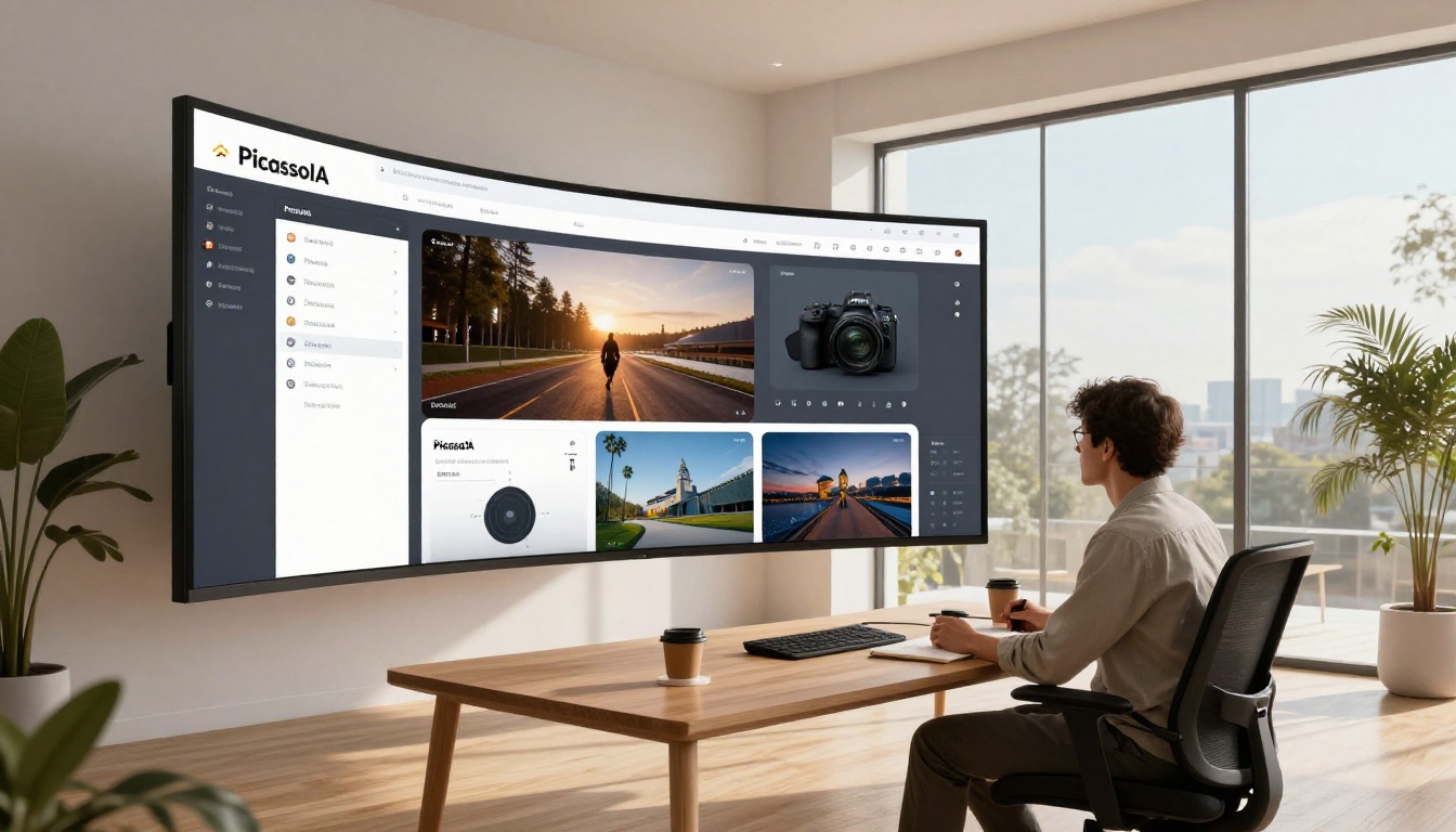 PicassoIA creative studio with AI model selection interface