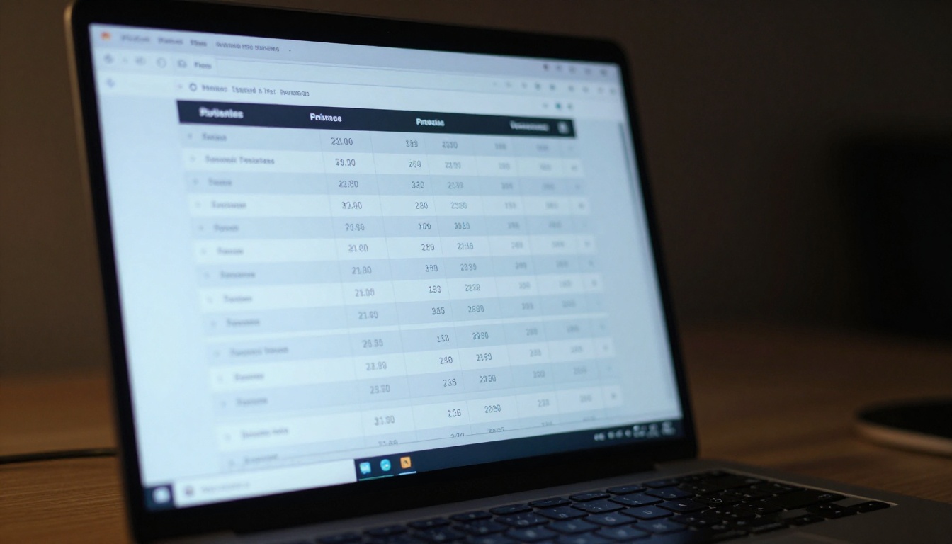 Developer reviewing API pricing documentation on a laptop screen late at night Developer reviewing API pricing documentation on a laptop screen late at night