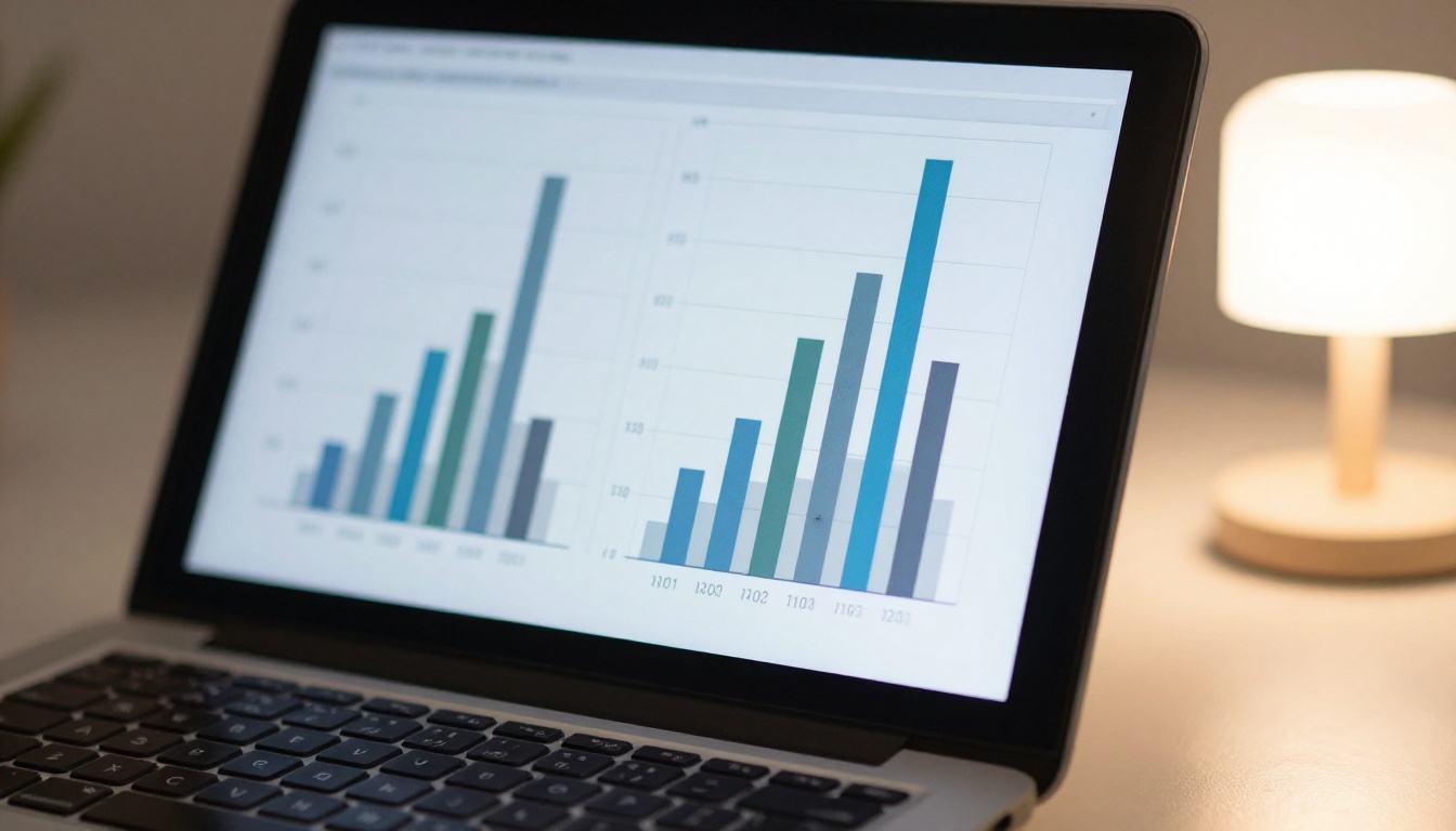 AI performance benchmark comparison displayed on professional laptop screen