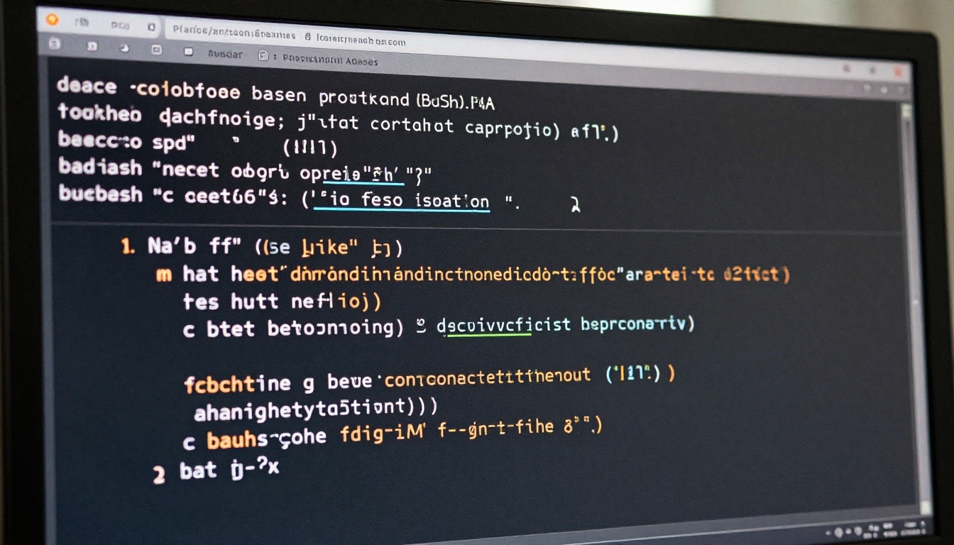 Terminal screen close-up showing AI conversation interface with amber code blocks on dark charcoal background