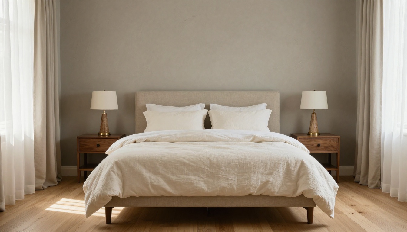 Luxury master bedroom with soft diffused morning light Luxury master bedroom with soft diffused morning light