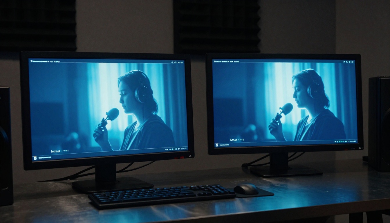 Dual monitor podcast intro video comparison Dual monitor podcast intro video comparison