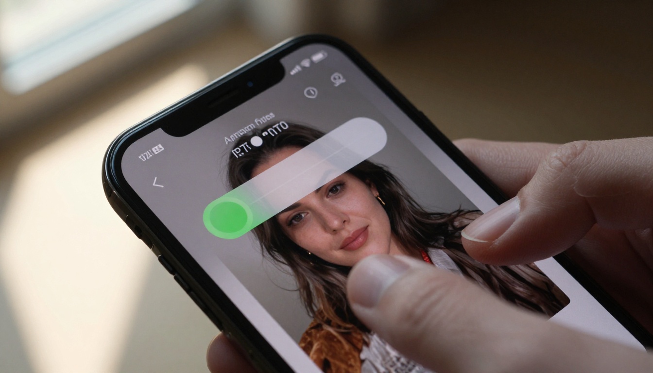 Modern smartphone screen showing an AI video generation interface with active session Modern smartphone screen showing an AI video generation interface with active session