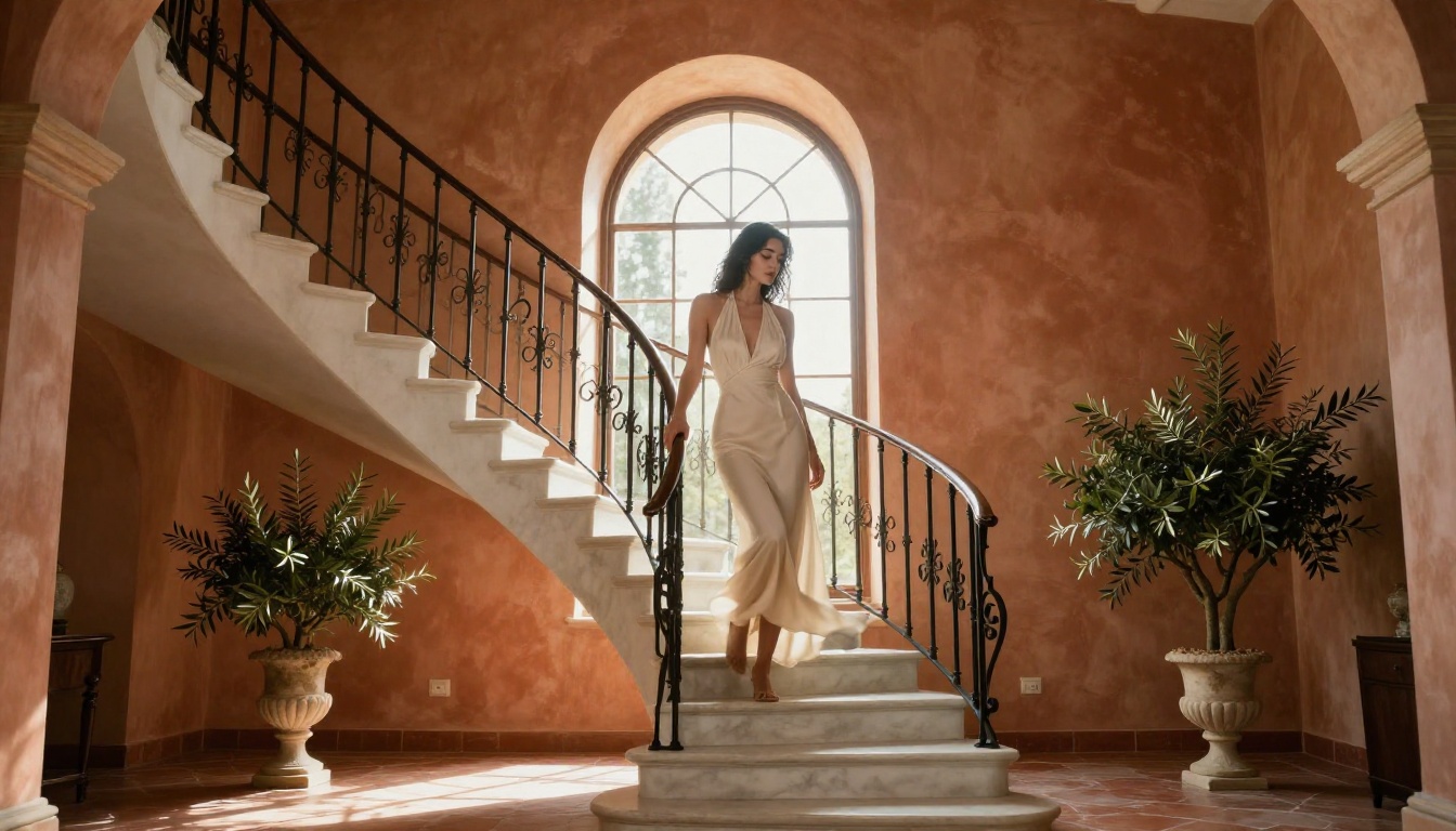 Villa staircase Mediterranean architecture