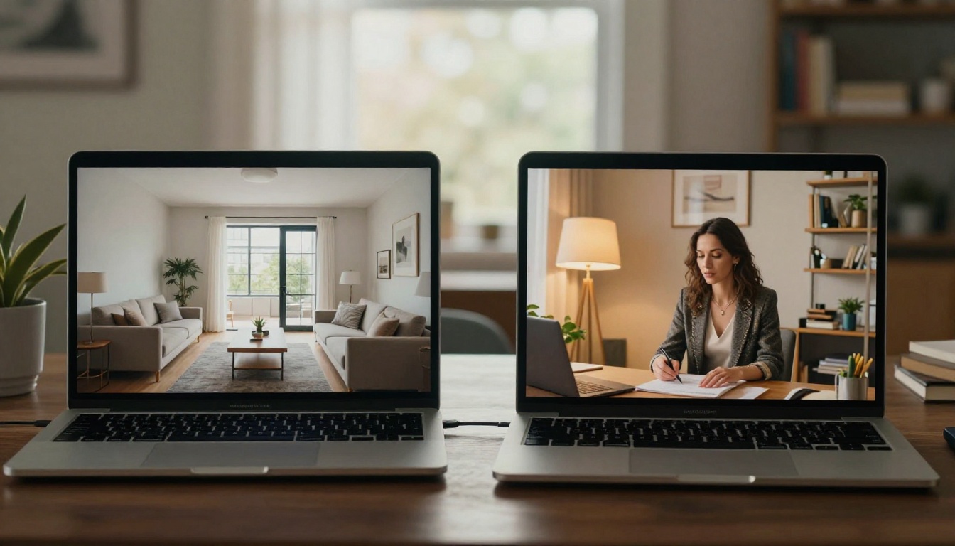 Before and after AI real estate comparison