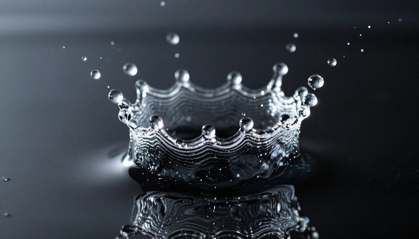 Water droplet crown splash showcasing ultra-clarity possible at high frame rates
