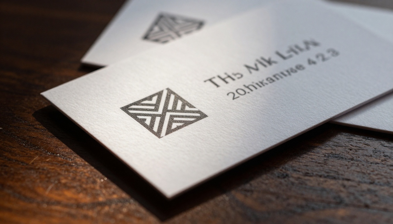 Business card macro with clean logo print Business card macro with clean logo print