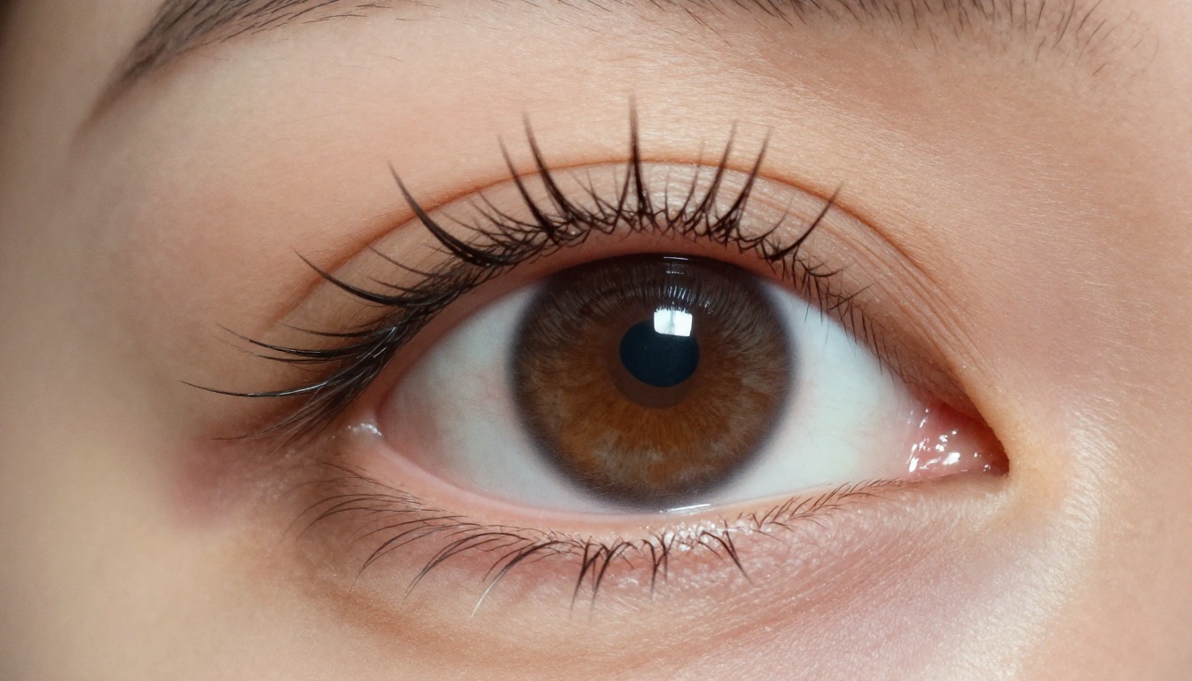 Eye macro detail preserved after AI portrait retouching