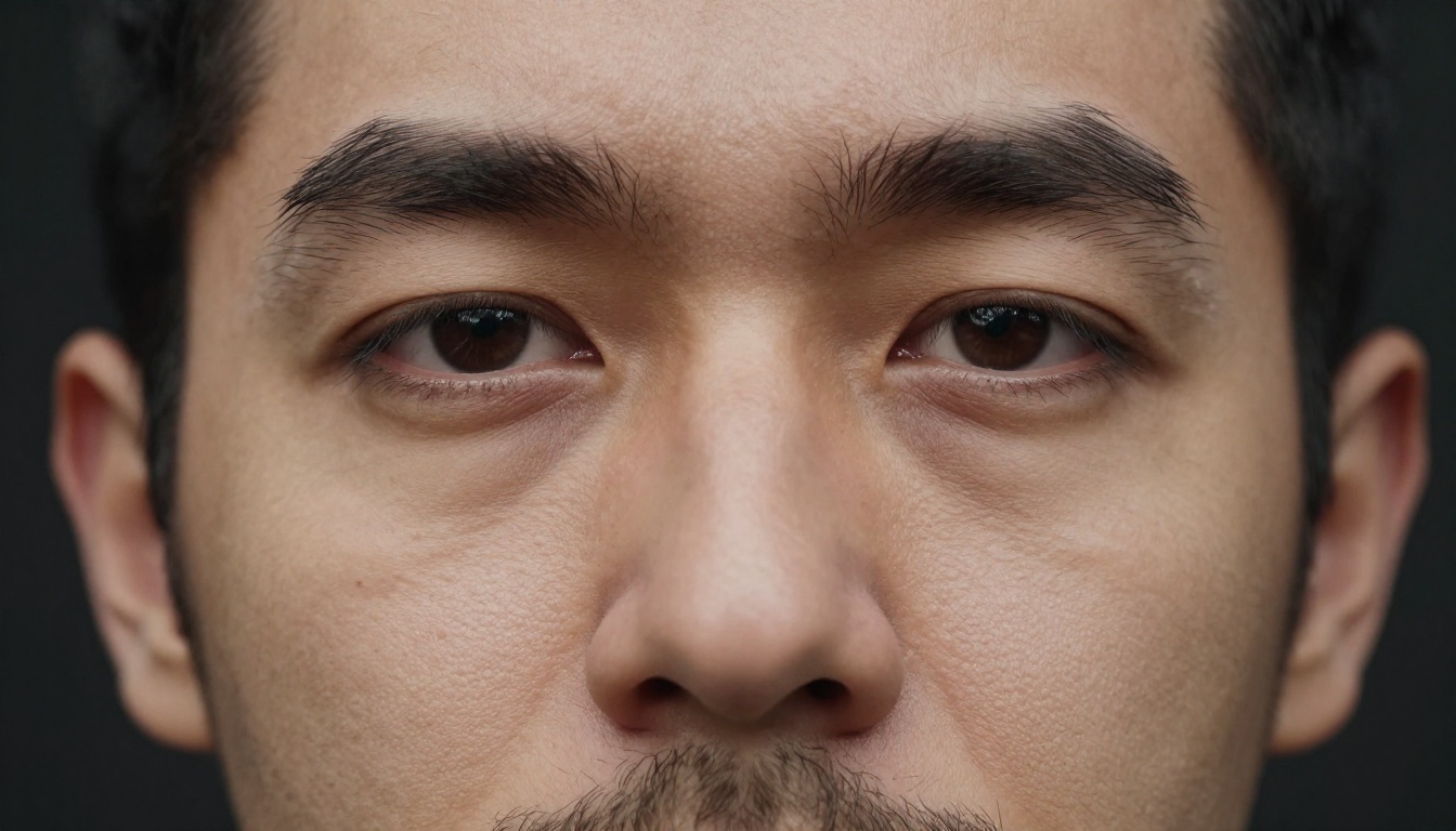 Male portrait with beard texture and skin pore detail preserved